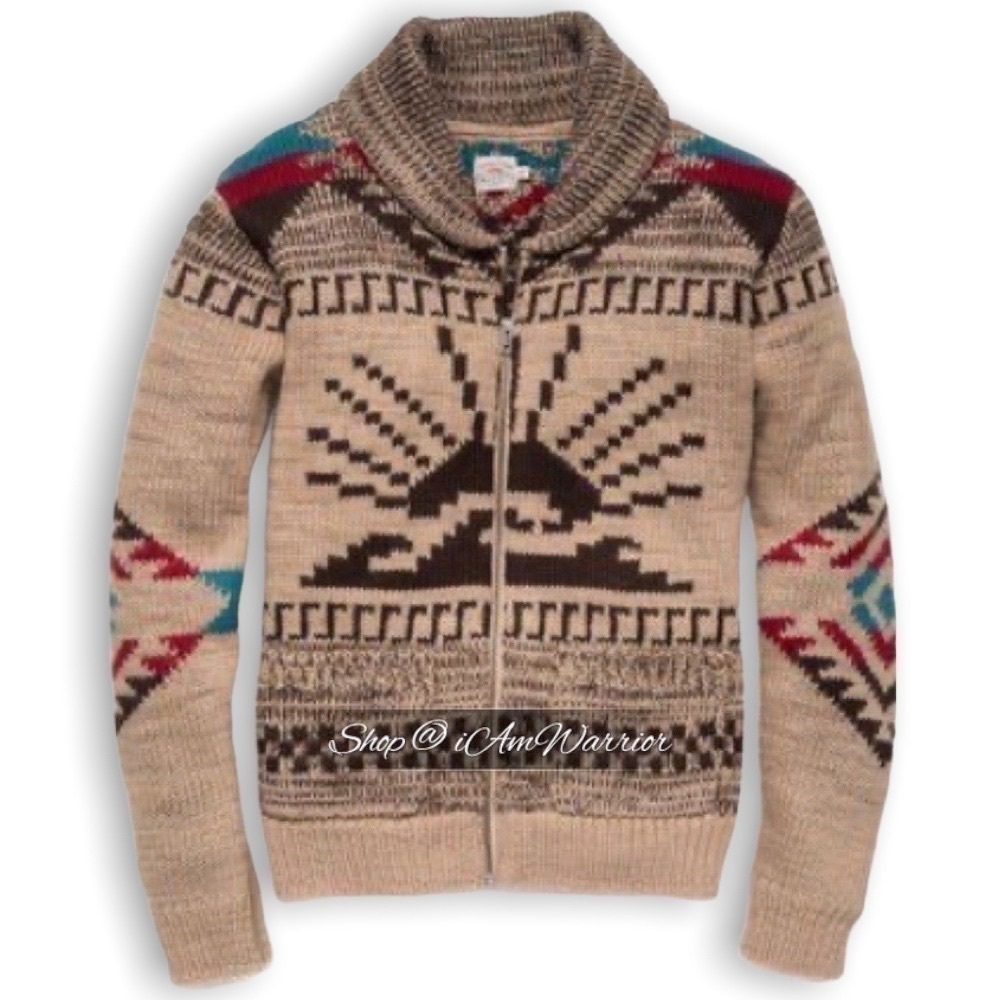Faherty NWT Peruvian handknit sun & wave cardigan {PRICE FIRM} *shop@iamwarrior - Picture 5 of 12